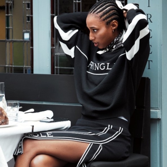 H&M x Pringle of Scotland Knit Sweater Blokettecore Black white S oversized - Picture 6 of 15